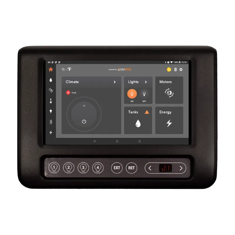 RVMC201C – BMPRO RV Control System, Used To Control Lighting/ Slide-Outs/ Awnings/ Climate/ Generators And Monitor Wa...